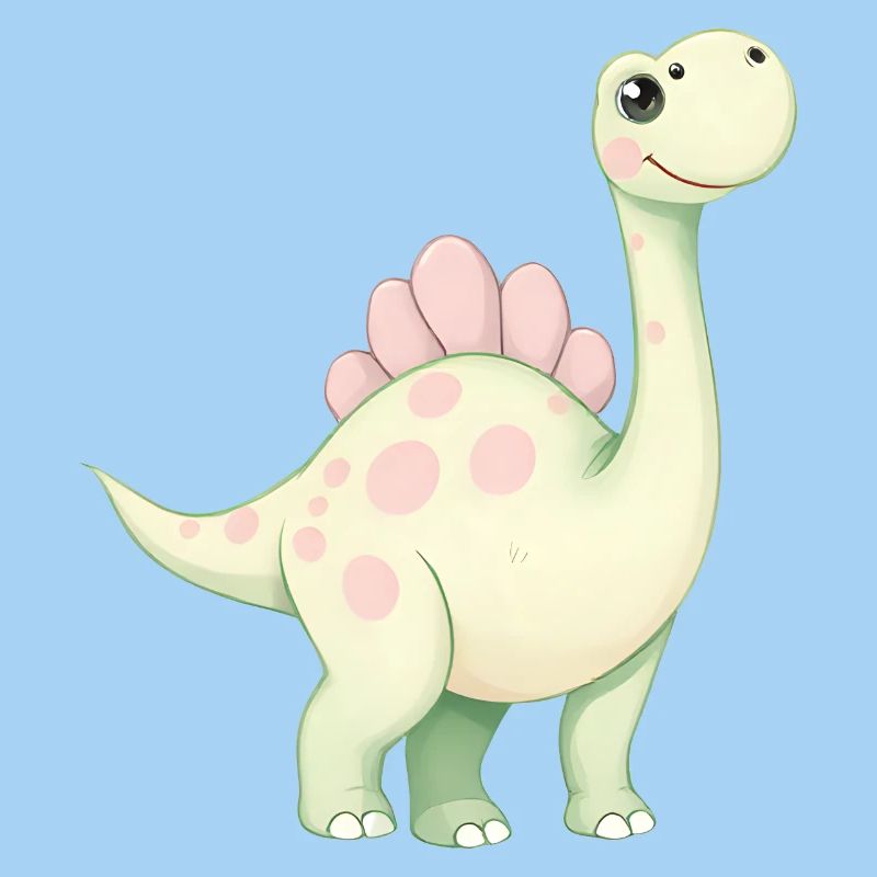 Dino rose ludique avec fleur