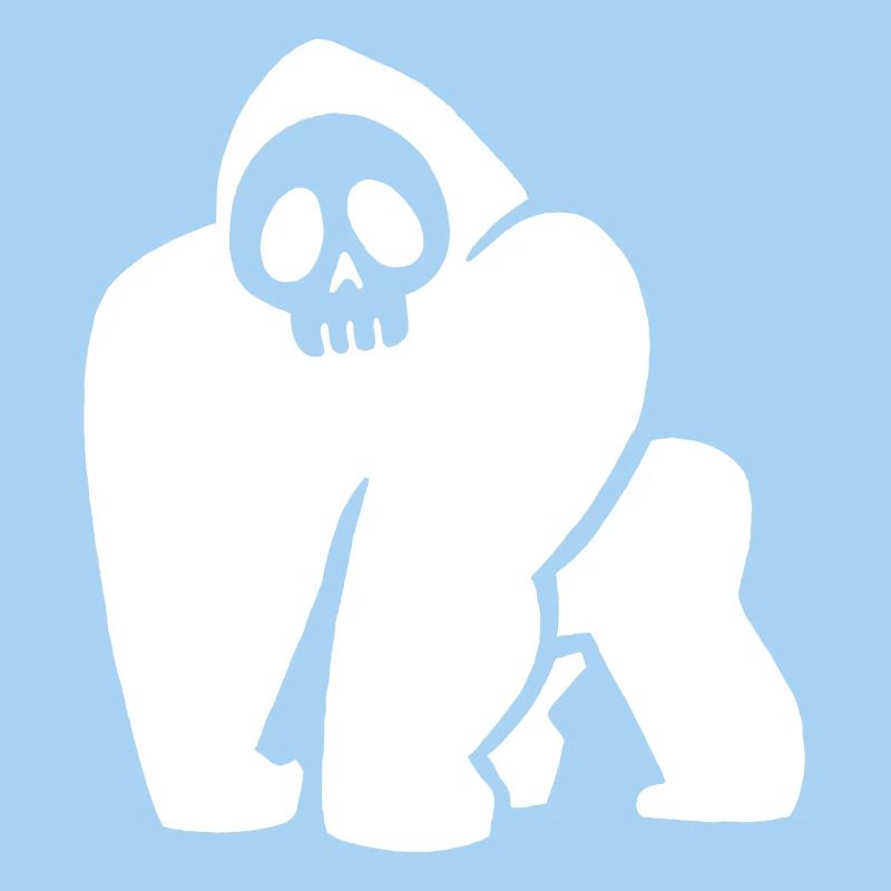 White Gorilla Skull