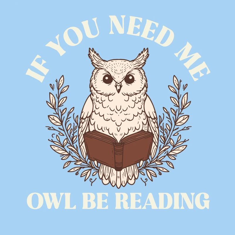 Wenn Du Mich Suchst, Eule Mit Buch