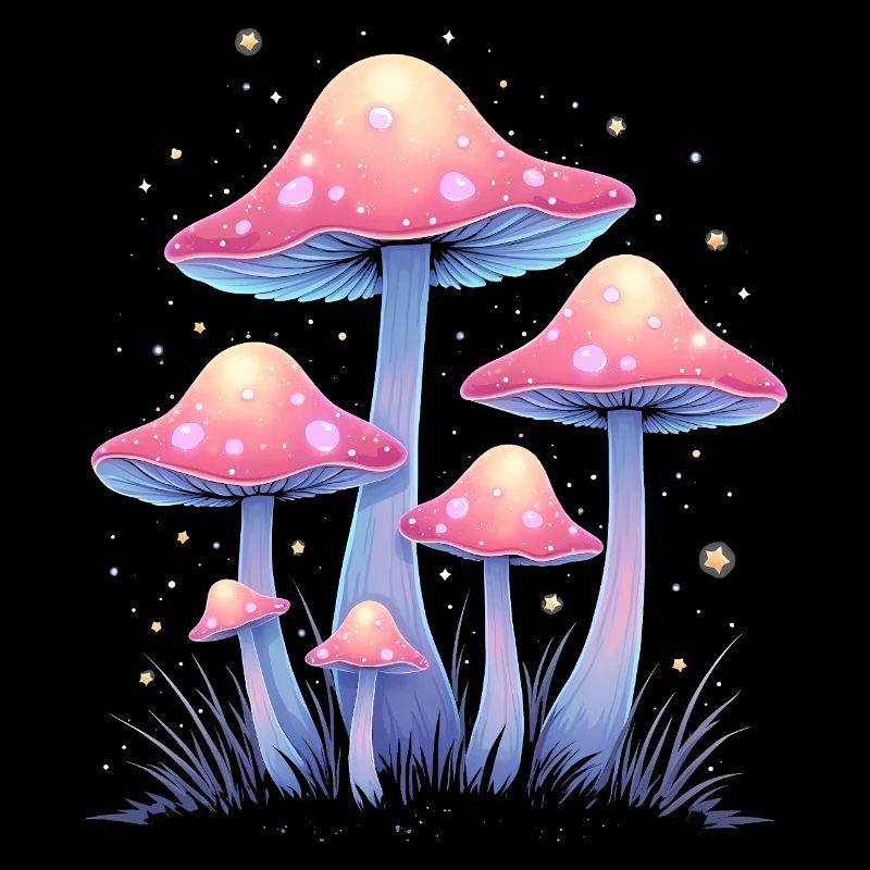 Magic Mushrooms - Mystical Forest Art