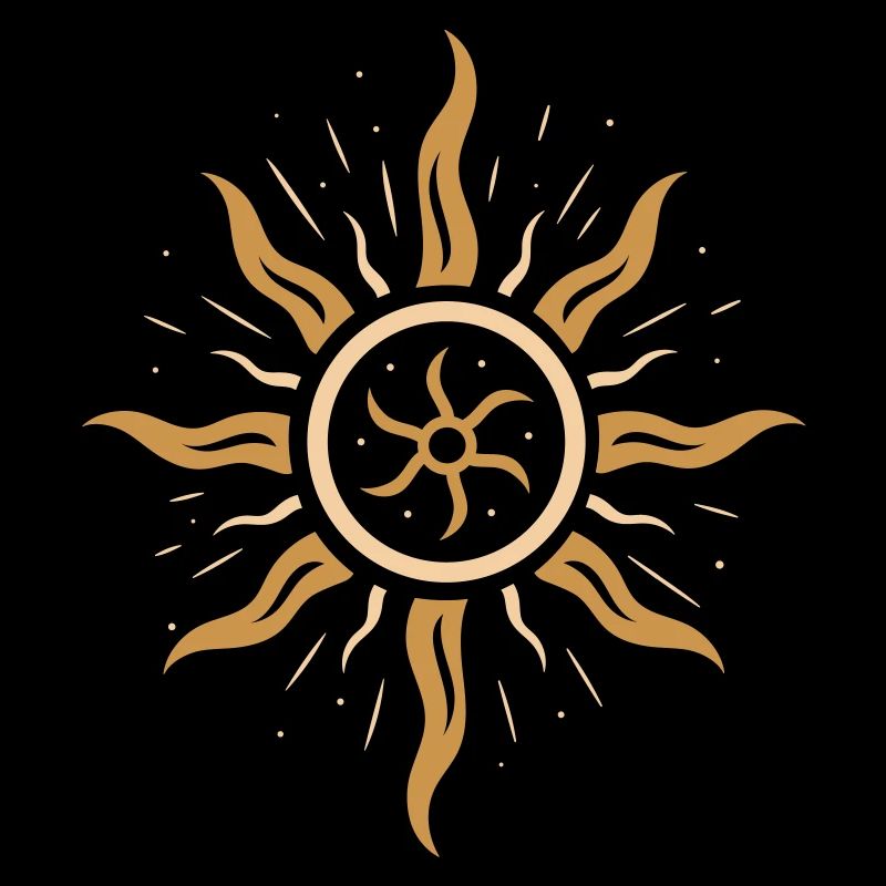 Roue de pompiers du solstice d’été - symbole de la puissance du soleil