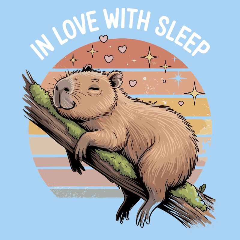 Conception de sommeil Capybara mignon