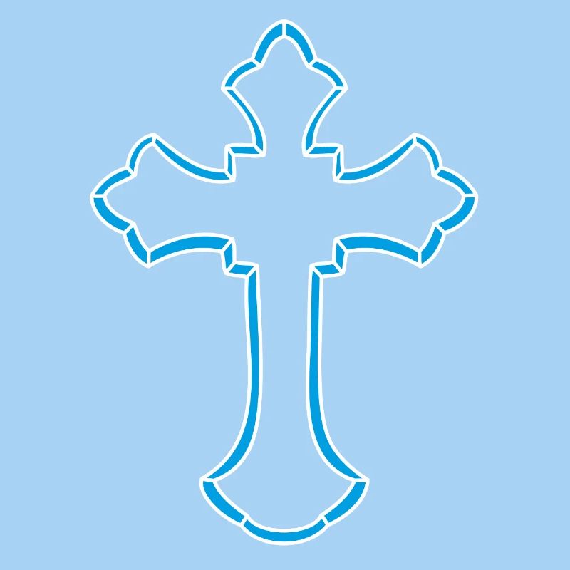 Silhouette Croix Néon