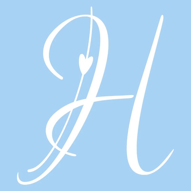 Lettre H Alphabet Initial Monogramme Poche Visage