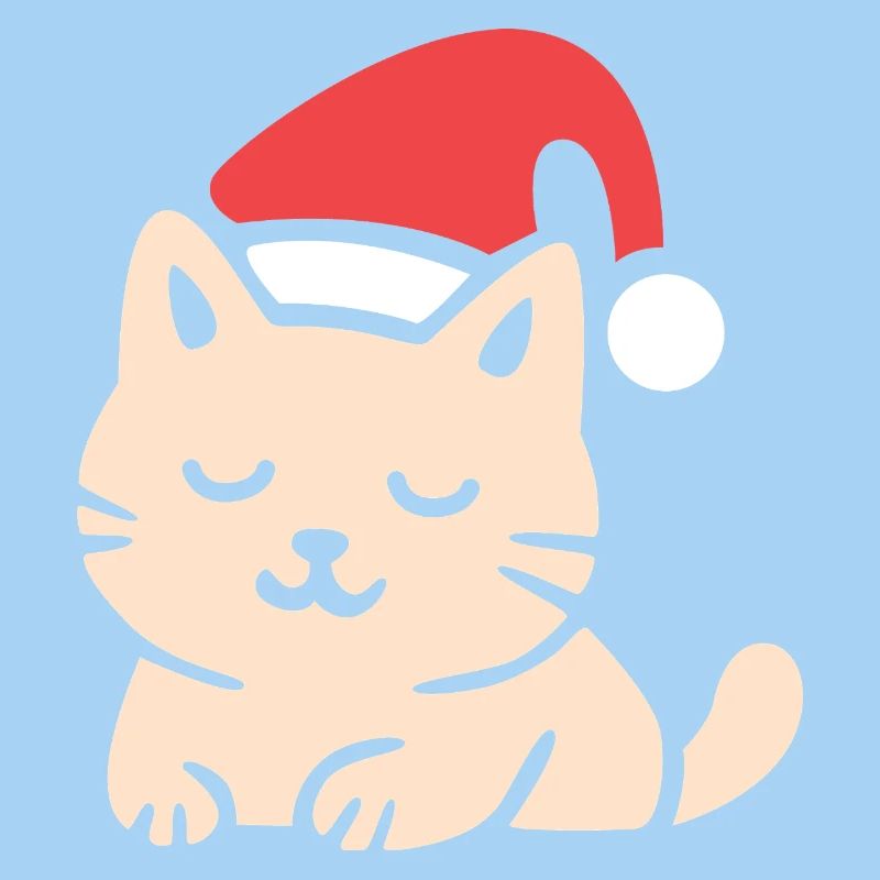 Chat de Noël mignon dans le style confortable