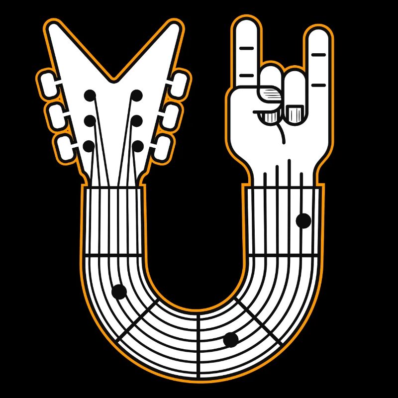 Guitare en forme de U Rock Main
