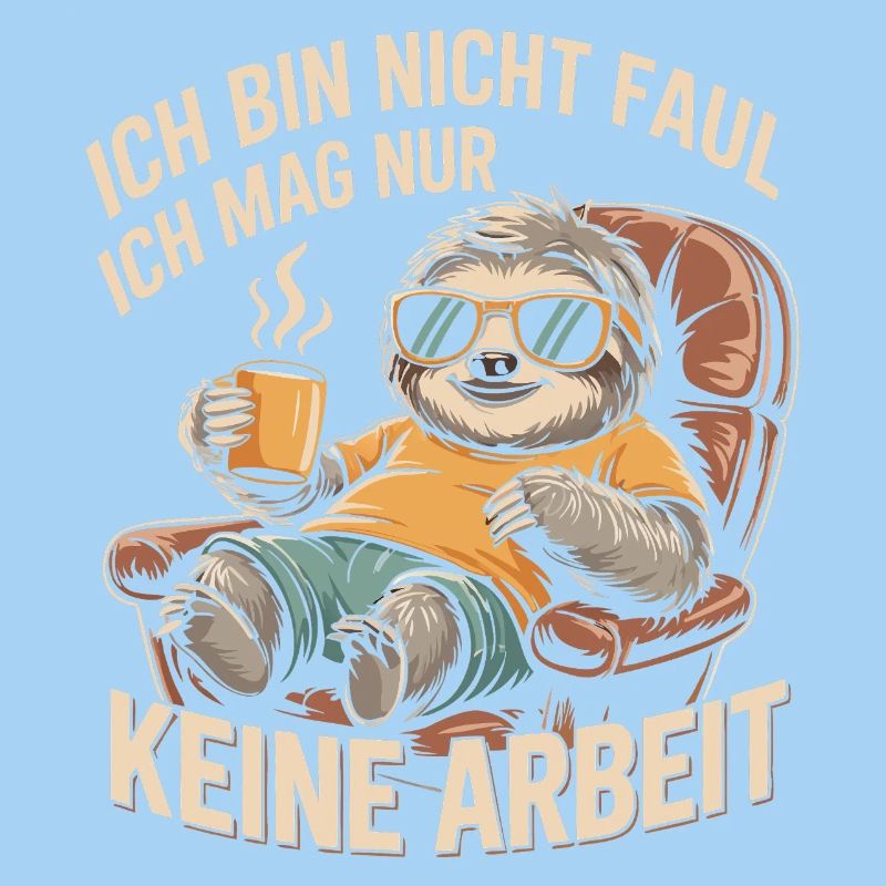 Sloth Saying – No Work, No Stress