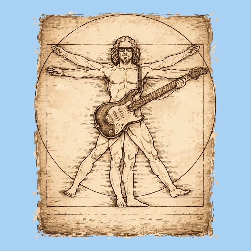 Vitruvian Rocker Gitarrist Design