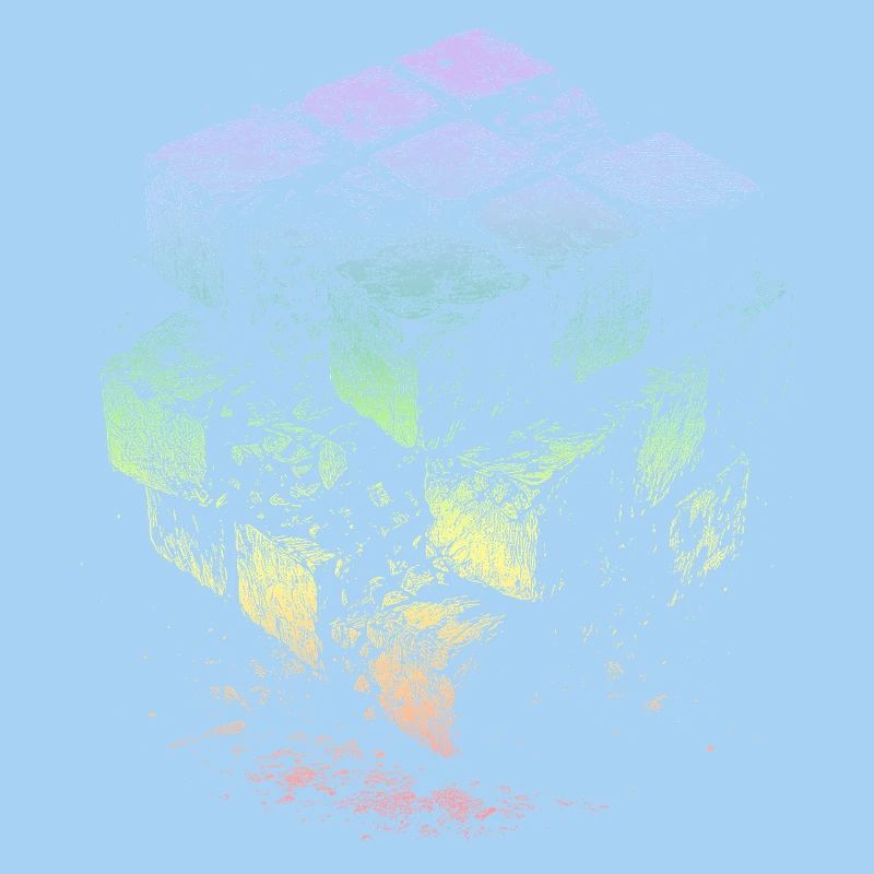 Kubus Regenbogenfarben