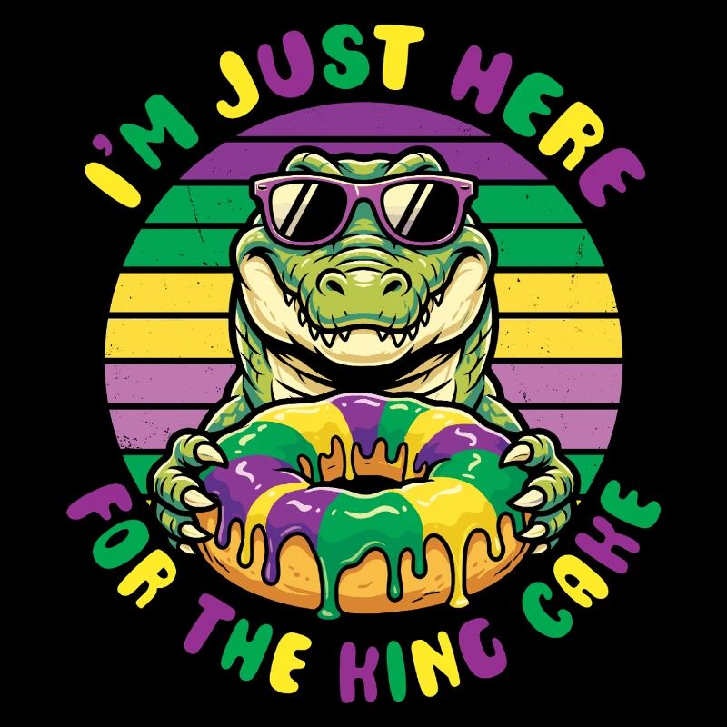 King Cake Mardi Gras Aligator