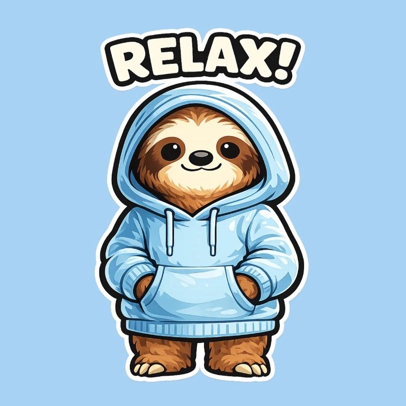 Sweat à capuche Relax Sloth
