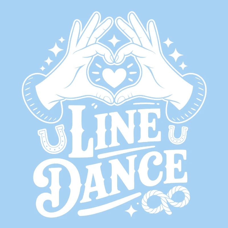 Line Dance Herz-Hand Logo