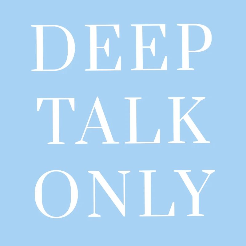 Deep Talk Only – Minimal Introvert Quote Design