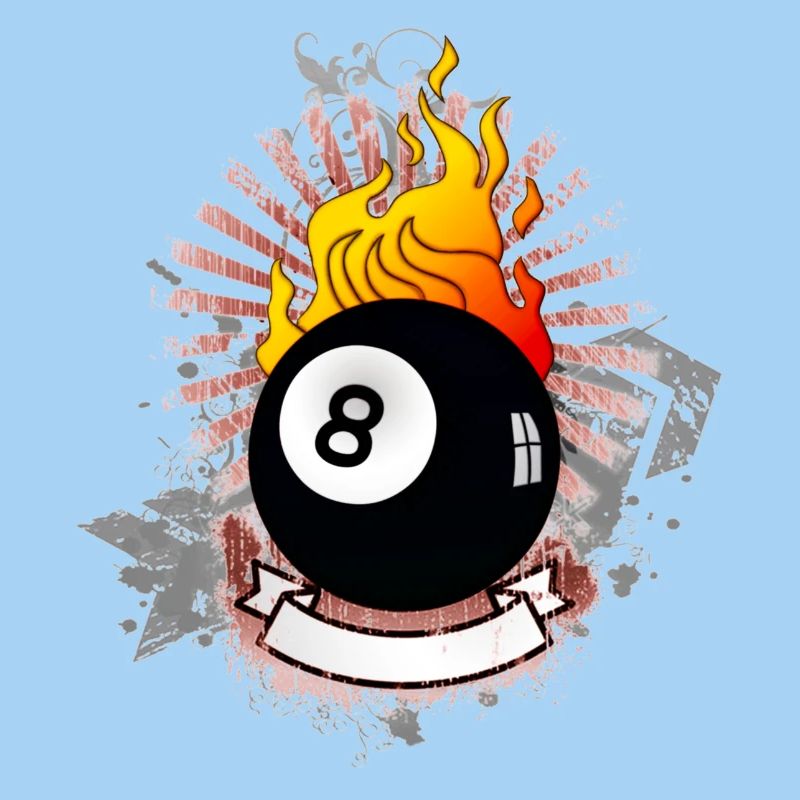 Burning 8-Ball (Billard-Design) 03
