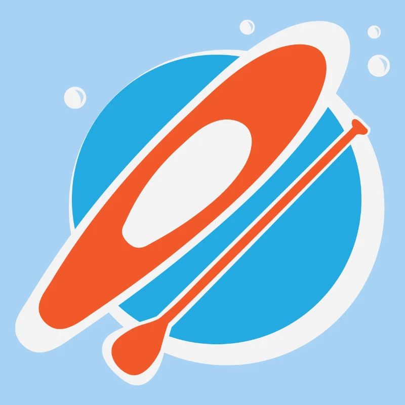 Orange Ruderboot Geschenkidee