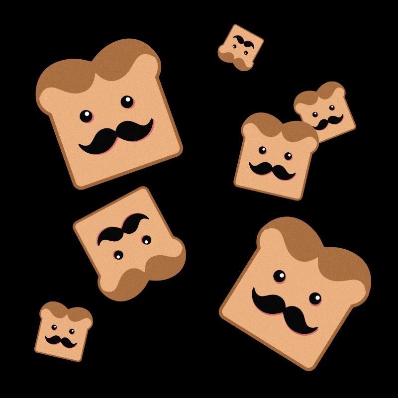 Toast mit Schnurrbart