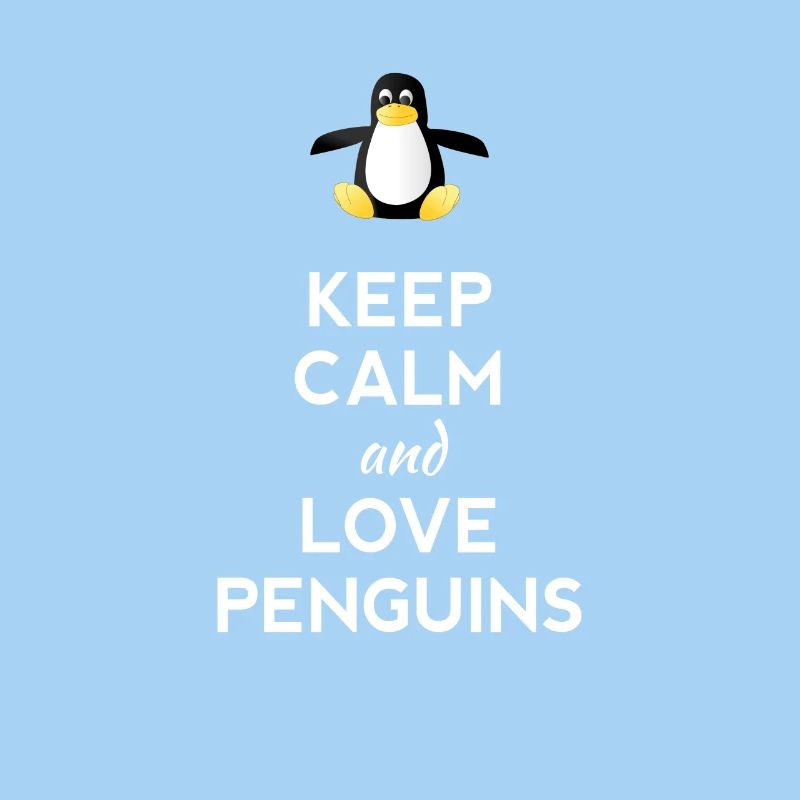 keep calm love Penguins Linux nerd computer cpu lo