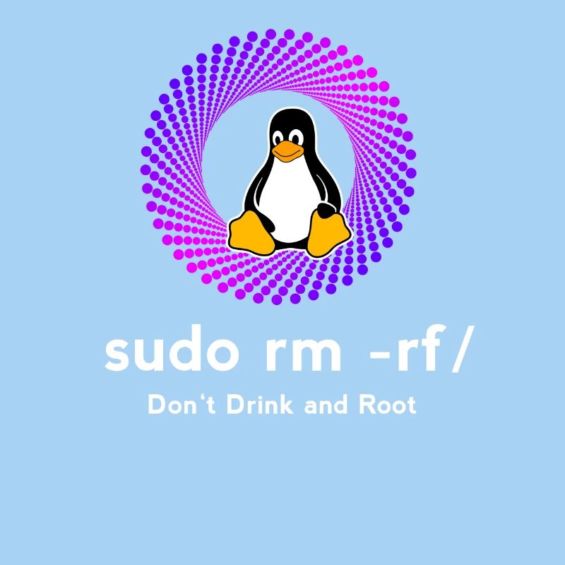 Computer Sys admin Penguin Nerd pc sudo rm -rf cod