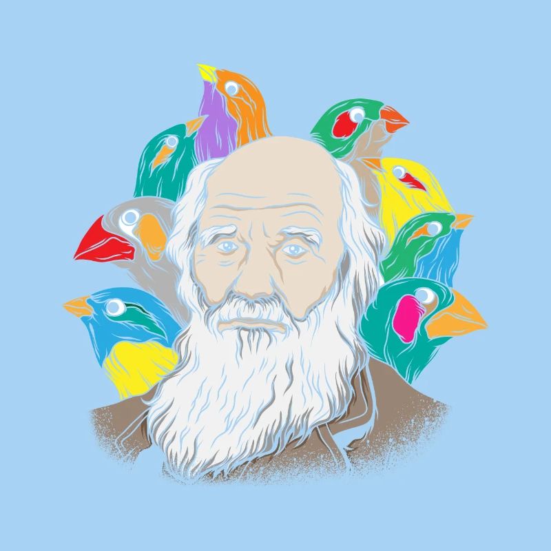Charles Darwin Portrait Geschenk Evolution