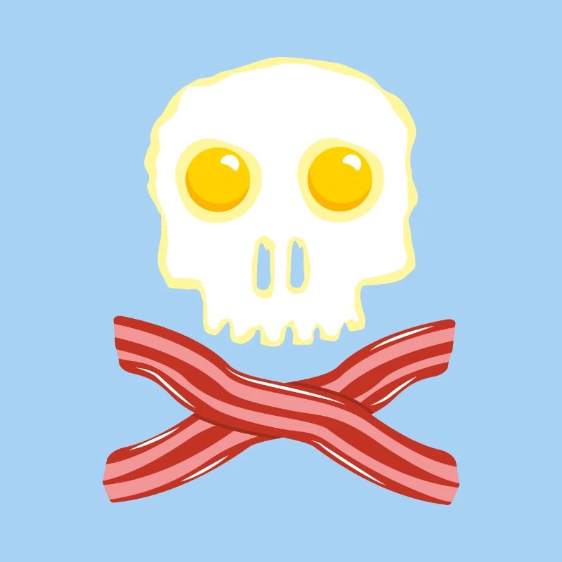 Bacon and eggs Skull Skull - Bacon Eggs