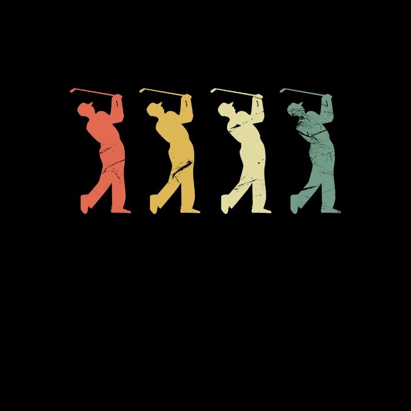 vintage Golfer retro Geschenk Polo