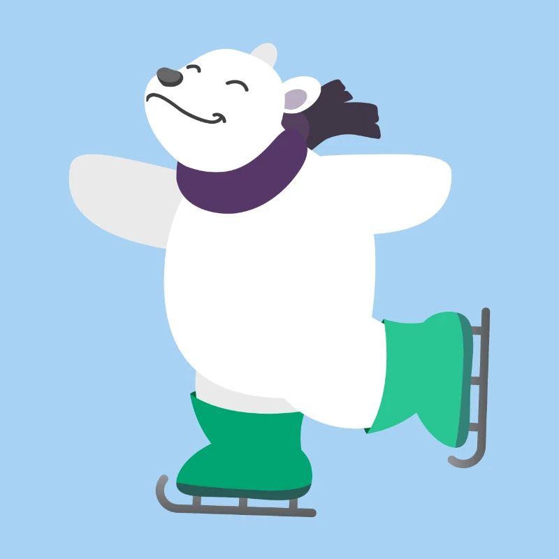 Kindermotiv Tiershirt Geschenkidee Eisbär auf Eis