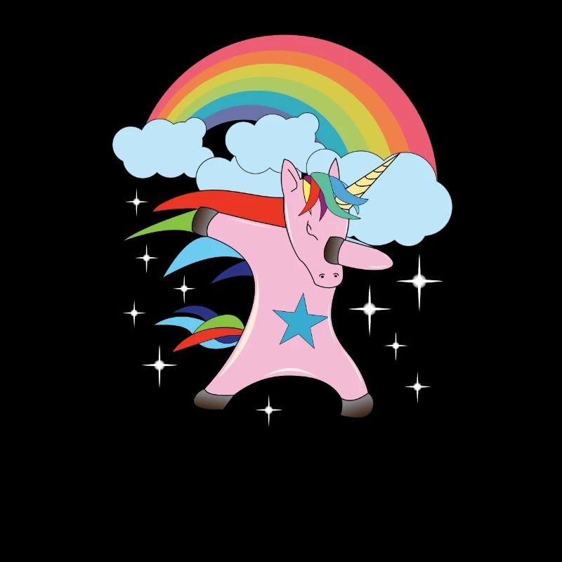 Einhorn Regenbogen Dab Dabbing Unicorn Fabeltier
