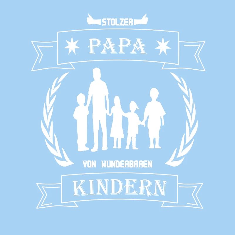 Stolzer Vater von wunderbaren Kindern Vatertag