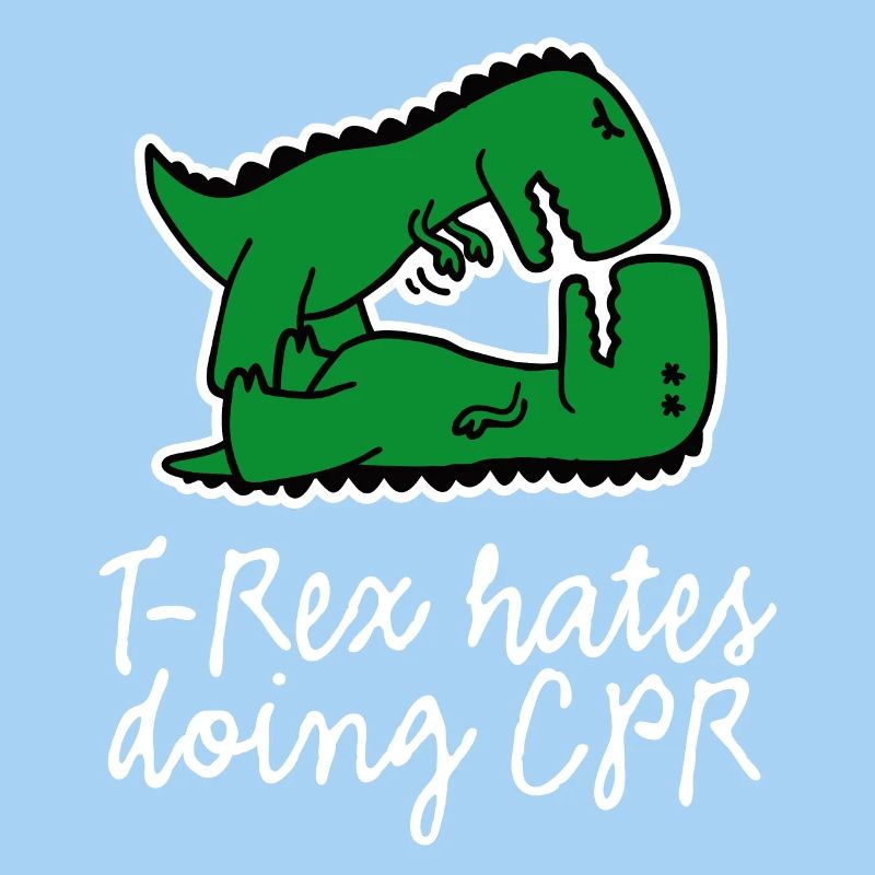 T-Rex hates doing CPR Erste Hilfe Krankenschwester