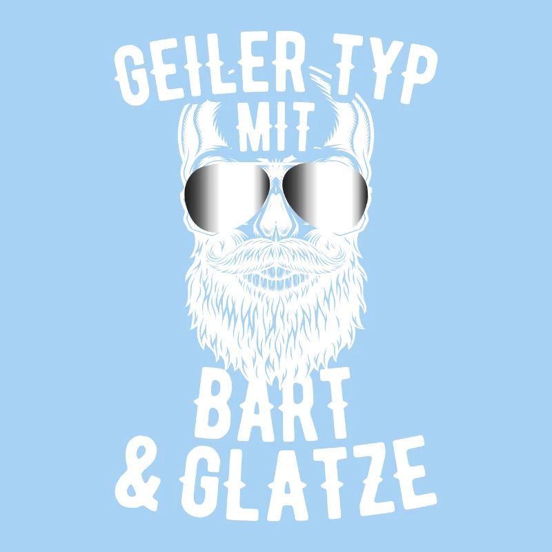 Geiler Typ Mit Bart & Glatze Glatzkopf Bartträger