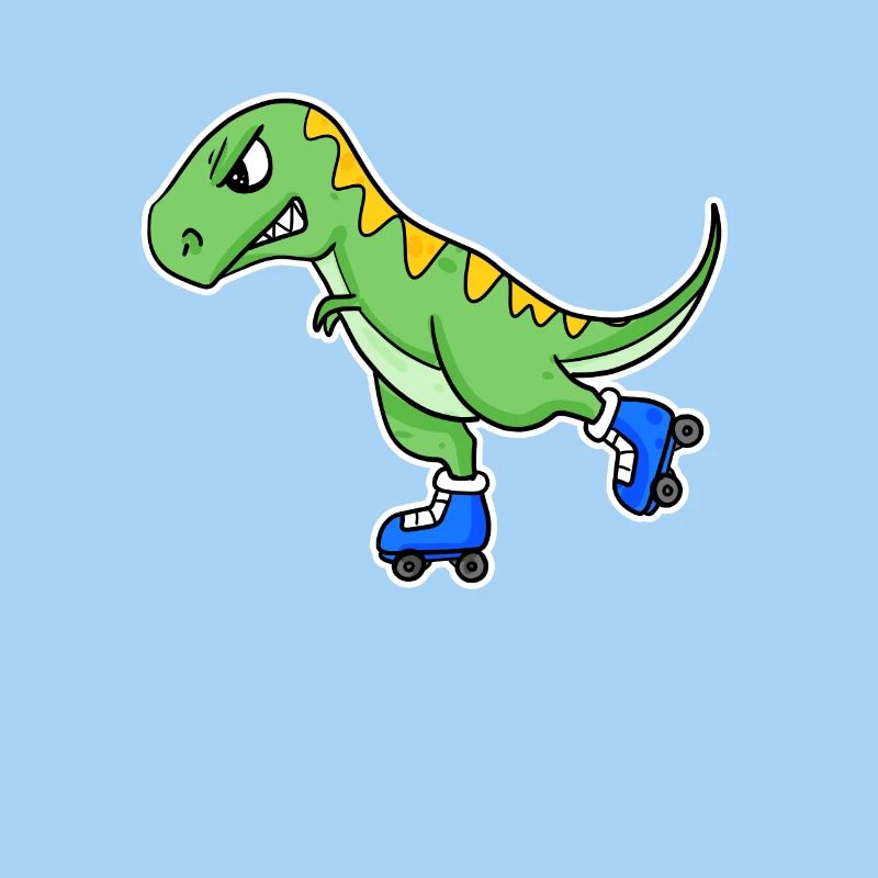 Inline Skating Dinosaur