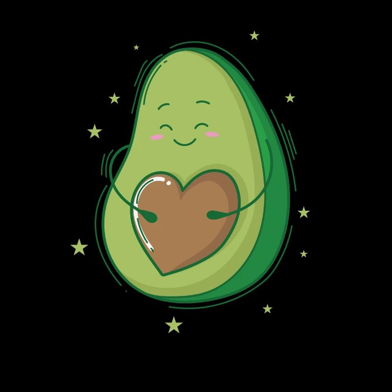 Avocado mit Herz als Kern