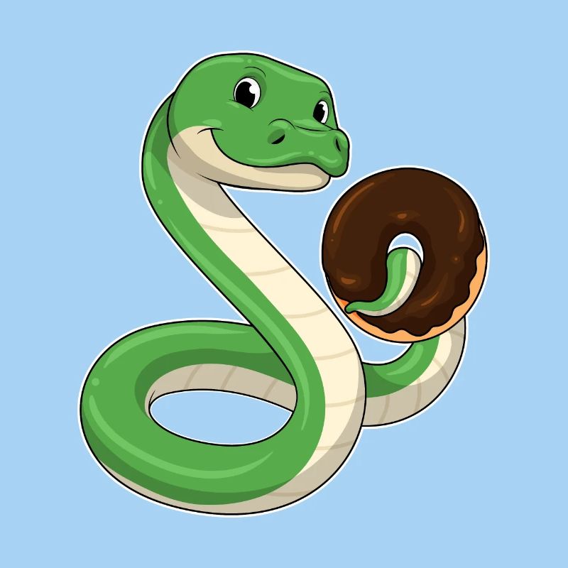 Serpent avec beignet
