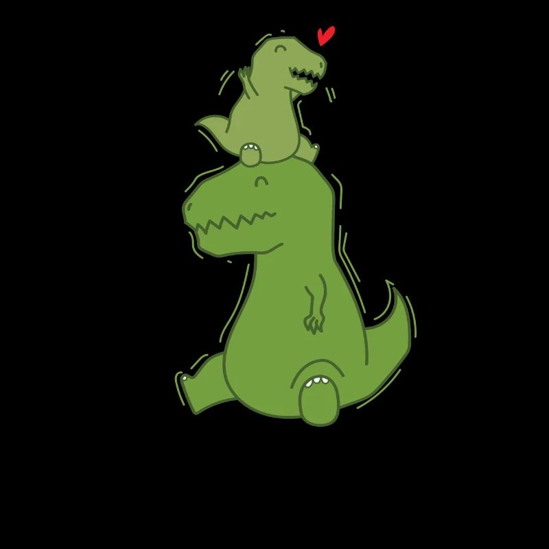 Dino Papa avec un petit dinosaure T-Rex