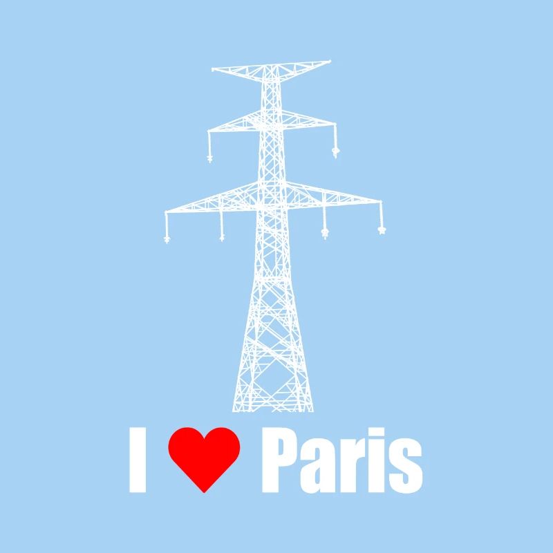Paris Eiffelturm Strommast Elektriker Satire Liebe