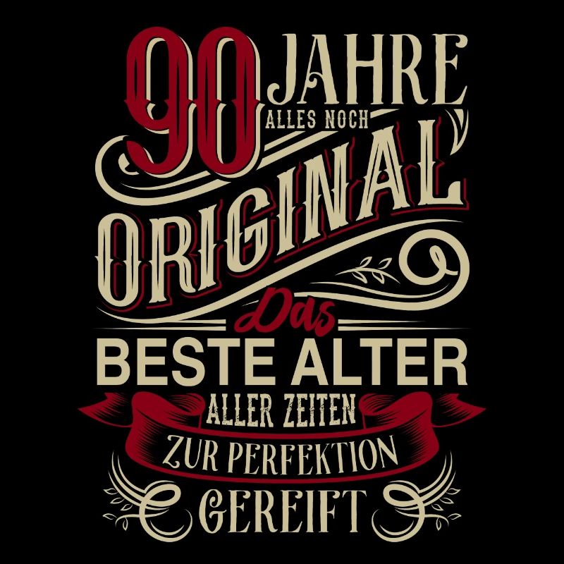 90. Geburtstag Vintage Retro
