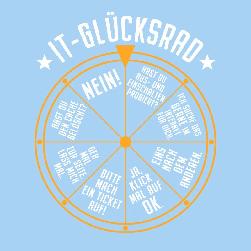 IT Support Glücksrad Service Desk IT Helpdesk Nerd