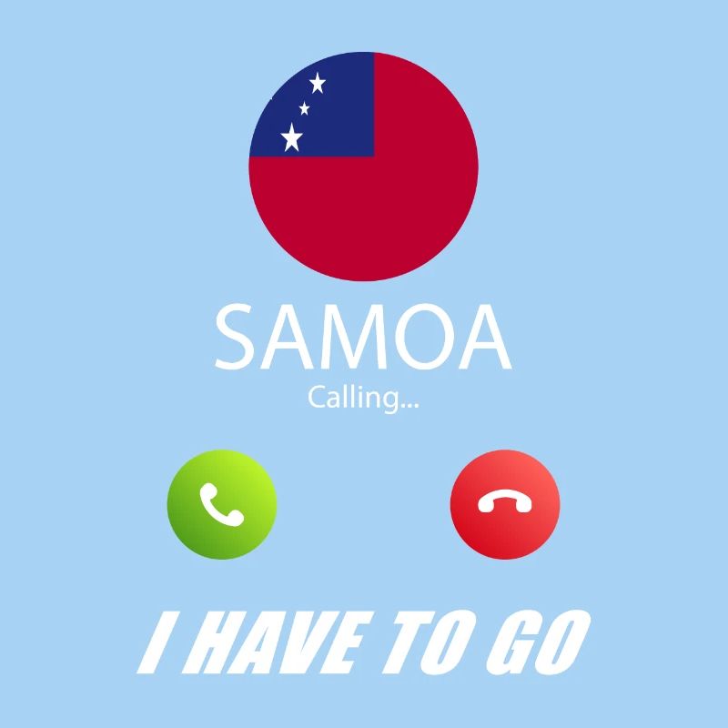 Samoa ruft an Lusiger Flaggen Spruch