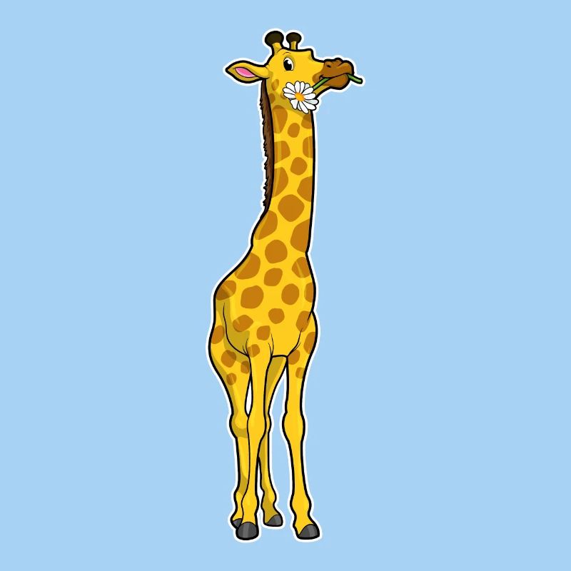 Giraffe Gänseblümchen
