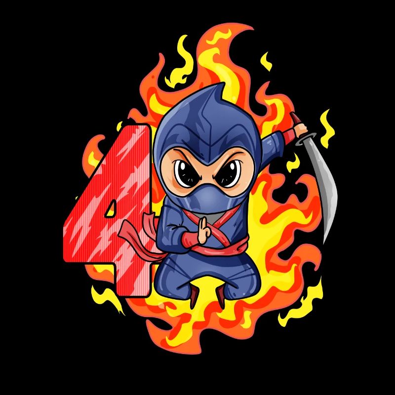 4. Geburtstag Junge 4 Jahre alt Ninja