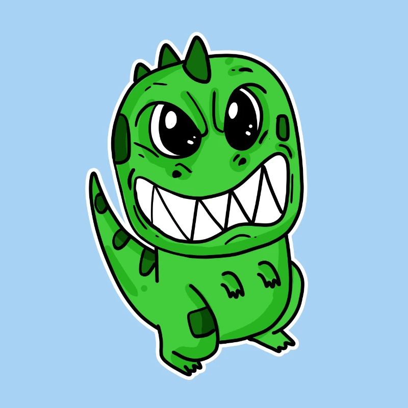Wütender kleiner Dinosaurier