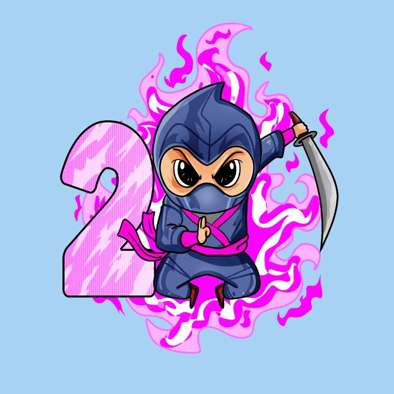 2. Geburtstag Mädchen 2 Jahre alt Ninja