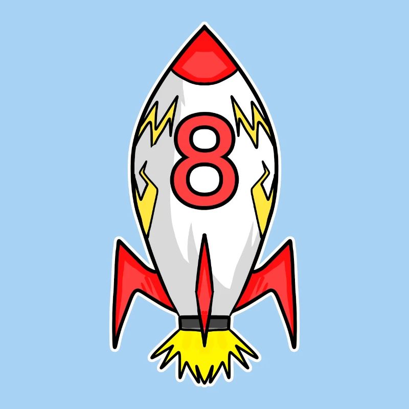 Rakete Junge 8. Geburtstag