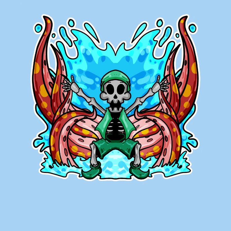 Squelette Octopus Pirate