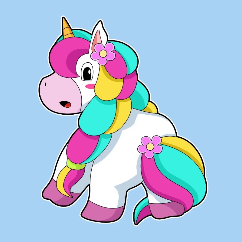 Einhorn Haar Zopf
