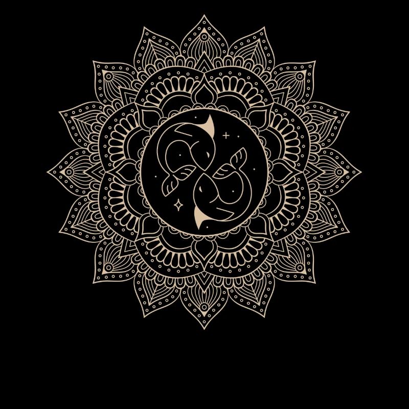Fische Tierkreiszeichen Mandala