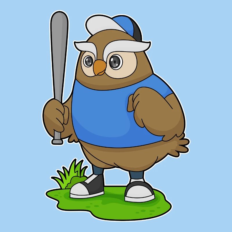 Eule Baseball Baseballschläger