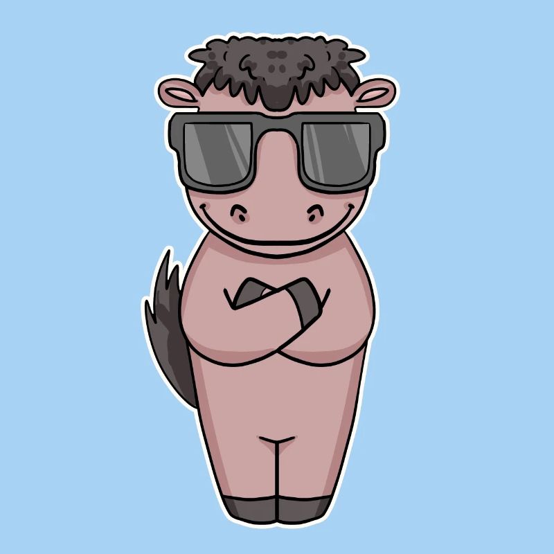 Pferd mit Sonnenbrille