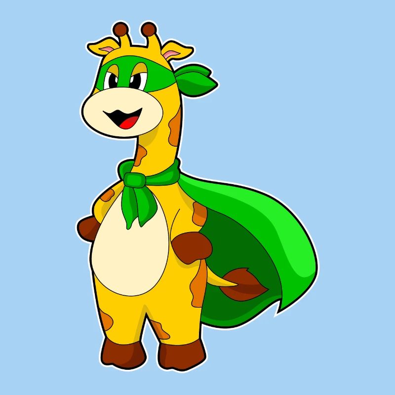Giraffe Superheld Umhang