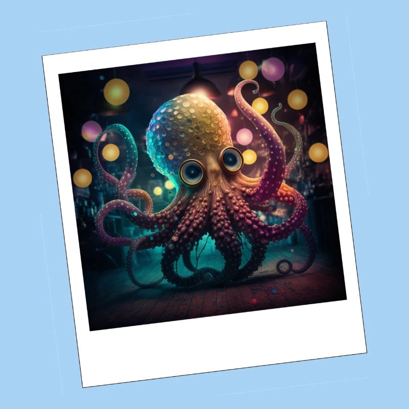 Octopus Octopus Neon dancing in the night